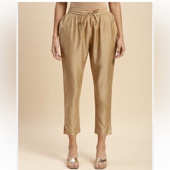 Elsa Esturgie Tonal Striped Drawstring Tapered Cuprio Blend Pants 6 - Picture 1 of 10